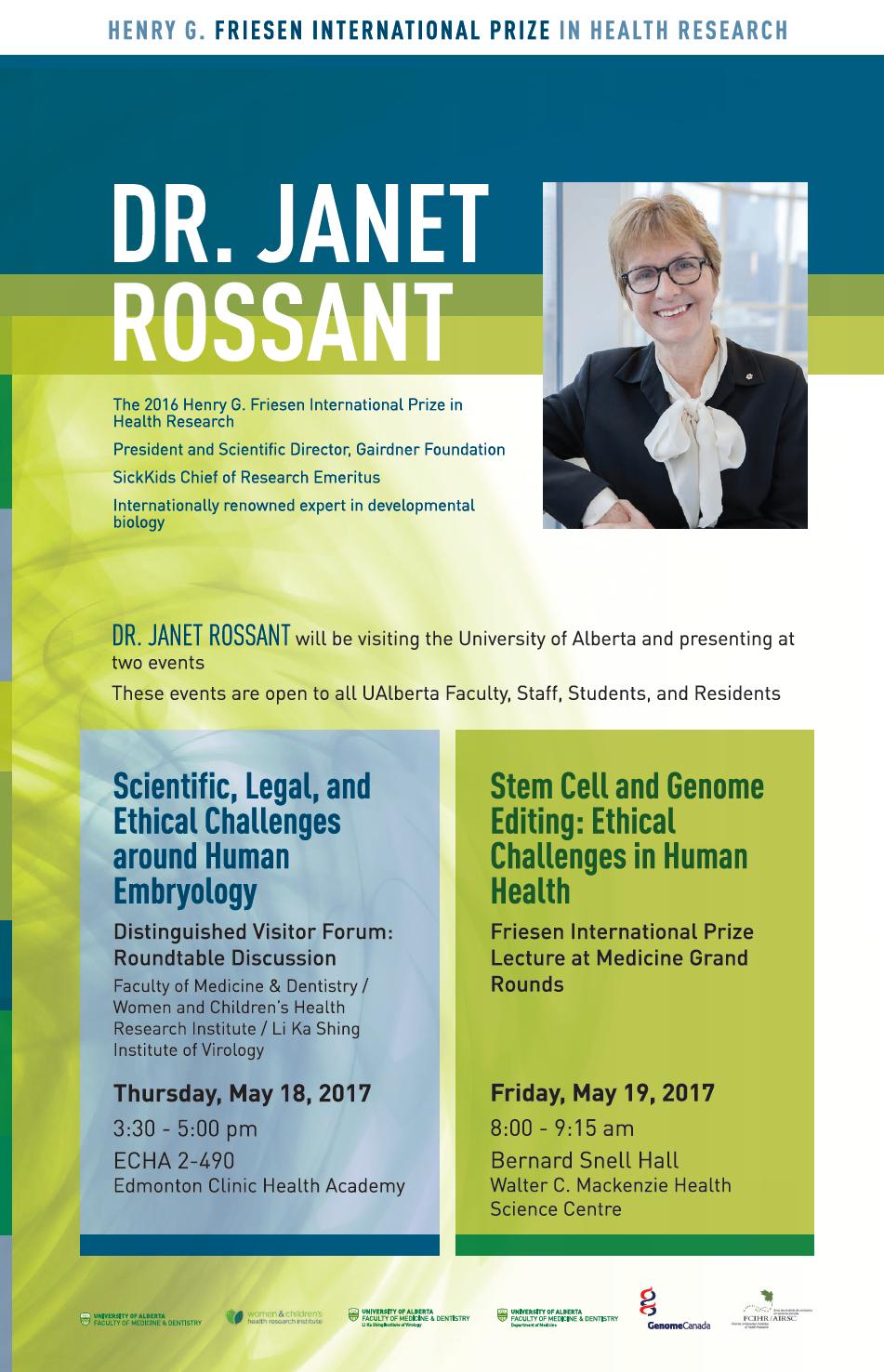 POSTER - 2017 U Alberta - Dr. Janet Rossant