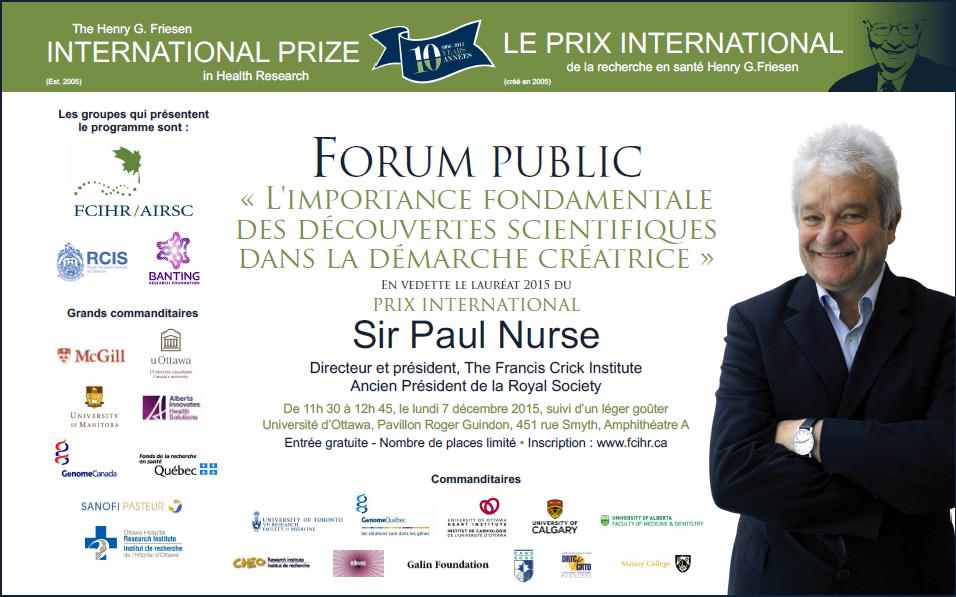 2015 Poster - Final - French - Friesen Prize - December 7, 2015