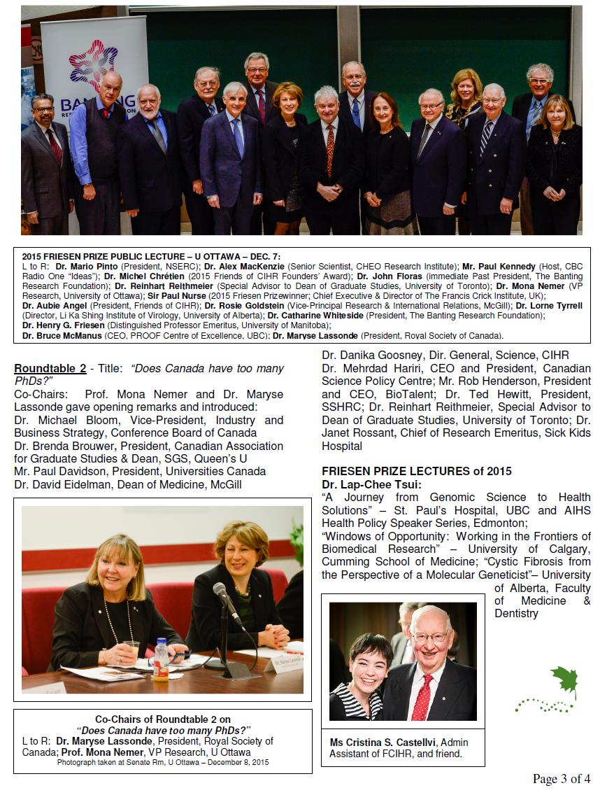 Page 3 - JPEG - 2015 Spotlight Newsletter - FCIHR - BMc - As of January 14, 2016