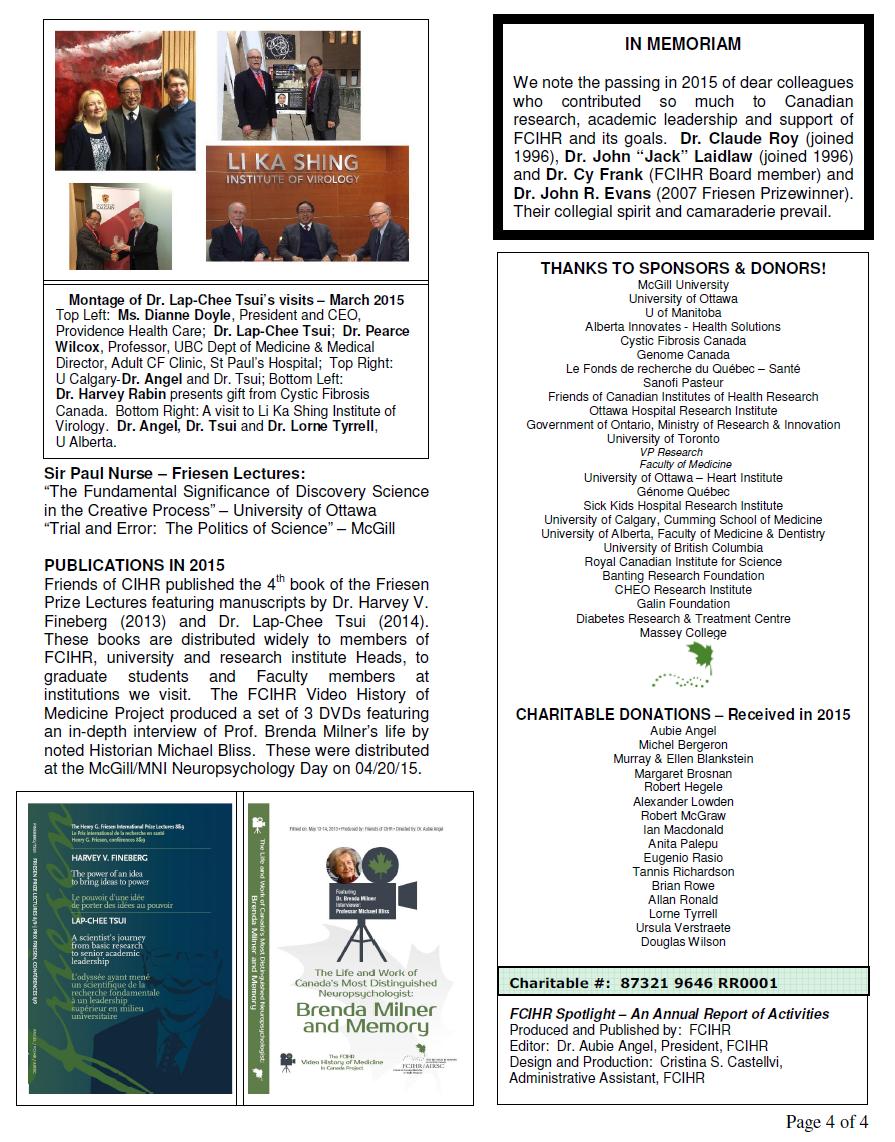 Page 4 - JPEG - 2015 Spotlight Newsletter - FCIHR - BMc - As of January 14, 2016