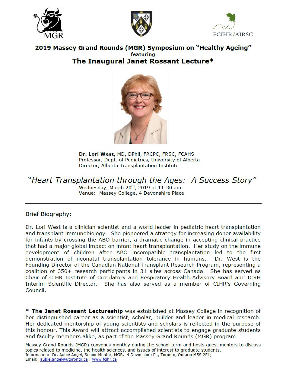 Announcement - Dr Lori West - As of February 27, 2019 at 332 pm