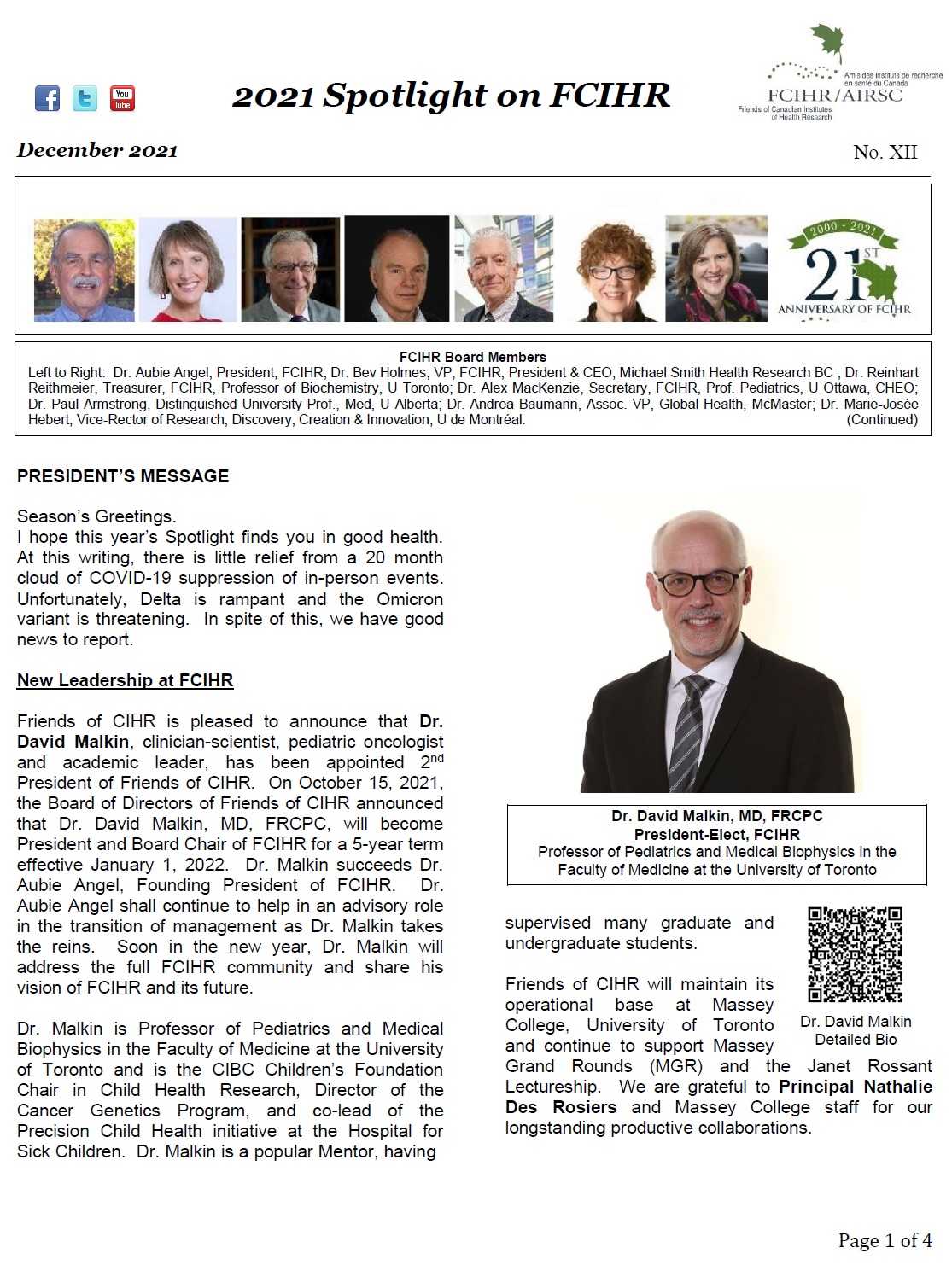 2021 Spotlight Newsletter of FCIHR