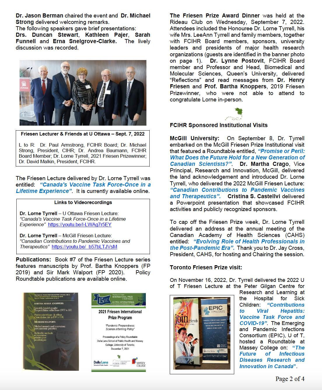 2022 Spotlight Newsletter of FCIHR