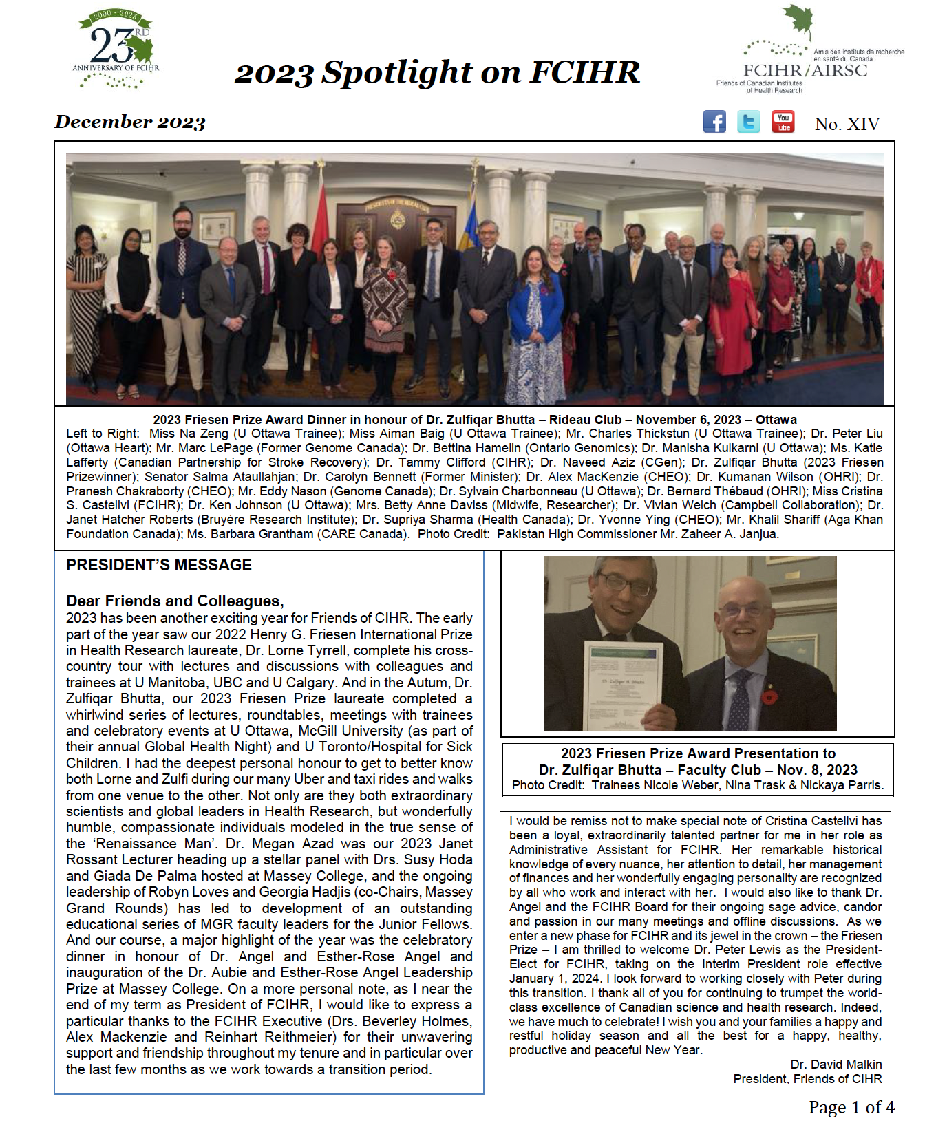 2023 Spotlight Newsletter of FCIHR